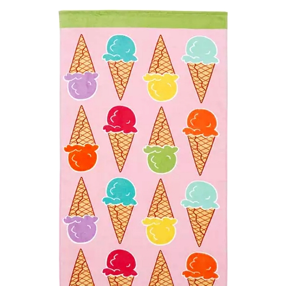 CafePress Pink Ice Skating Pattern Beach Towel - 30x60 Inch Super Soft & Absorbent - View #12